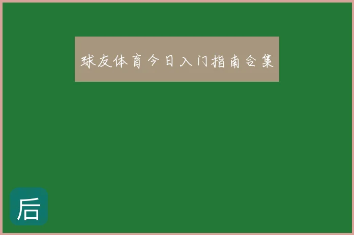 球友体育今日入门指南合集